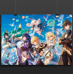 Постер "Геншин" На пошуки нових пригод ~плакат~