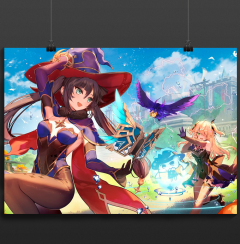 Постер "Геншин" Гра в квача ~плакат~