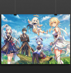 Постер "Геншин" Прогулянка с друзями ~плакат~