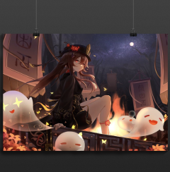 Постер "Геншин" Ху Тао, хода привидів ~плакат~